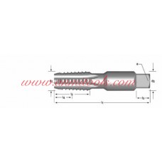 NPT Machine Tap, Interrupted Threads Straight Flute Dormer E711 NPT Machine Tap, Interrupted Threads Straight Flute Dormer E711